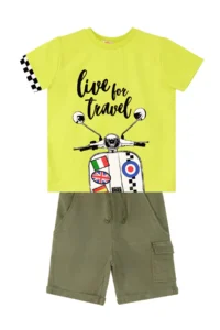 MSHB&G Motorcycle Tour Boy's Summer T-Shirt Shorts Set - Image 3