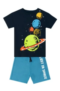 MSHB&G Gezegenler Boys' Summer T-Shirt Shorts Set - Image 3