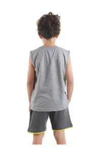 MSHB&G Pizza Man Shark Boy's Summer Sleeveless T-shirt Shorts Set - Image 2