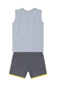 MSHB&G Pizza Man Shark Boy's Summer Sleeveless T-shirt Shorts Set - Image 4