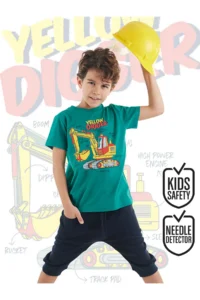 MSHB&G Yellow Digger Boys' T-Shirt Capri Shorts Set