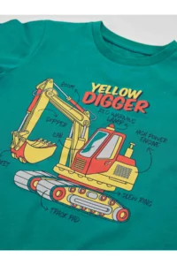 MSHB&G Yellow Digger Boys' T-Shirt Capri Shorts Set - Image 6