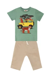 MSHB&G Safari Boy Summer T-shirt Gabardine Shorts Set - Image 3