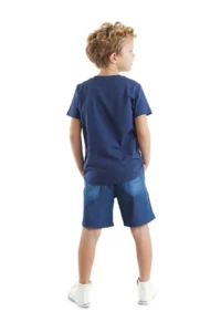 MSHB&G Space Boys' T-Shirt DENIM Shorts Set - Image 2