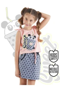 MSHB&G Panda Milkshake Girls' T-Shirt Skirt Set
