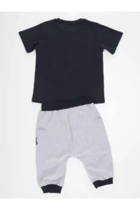 MSHB&G T-rex Info Boys' T-Shirt Capri Shorts Set - Image 4