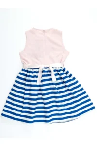 MSHB&G Floral Striped Girls' Pink Summer Dress - Image 5