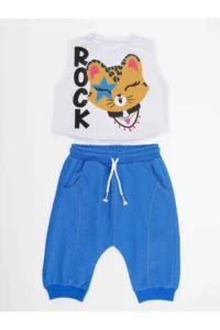 MSHB&G Rocker Leo Girls' T-Shirt Capri Shorts Set - Image 3