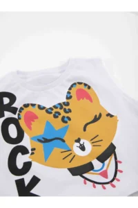 MSHB&G Rocker Leo Girls' T-Shirt Capri Shorts Set - Image 5