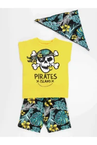 MSHB&G Hawaii Boys' T-Shirt Shorts Bandana Set - Image 3