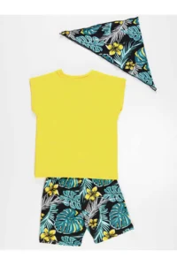 MSHB&G Hawaii Boys' T-Shirt Shorts Bandana Set - Image 4