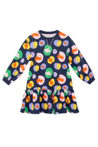 MSHB&G Colorful Floral Girls' Navy Blue Dress - Image 3
