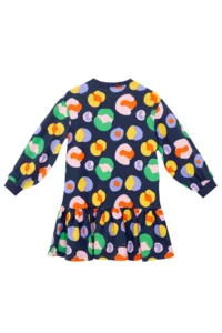 MSHB&G Colorful Floral Girls' Navy Blue Dress - Image 4