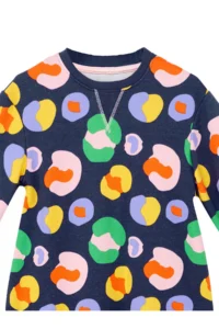 MSHB&G Colorful Floral Girls' Navy Blue Dress - Image 5