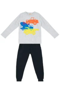 MSHB&G Construction Vehicles Boys T-shirt Sweatpants Set - Image 3
