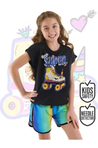 MSHB&G Unicorn Paten Girls' Summer T-Shirt Shorts Set