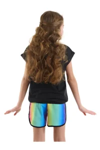 MSHB&G Unicorn Paten Girls' Summer T-Shirt Shorts Set - Image 2