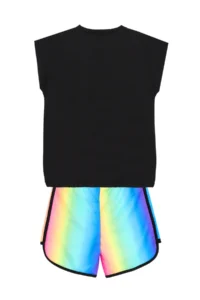 MSHB&G Unicorn Paten Girls' Summer T-Shirt Shorts Set - Image 4