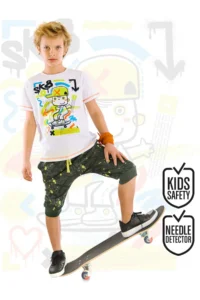 MSHB&G Skateboard Splash Boy's Summer T-shirt Capri Set