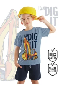 MSHB&G Here's the Scoop Navy Blue Boy's Summer T-shirt Shorts Set