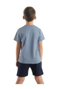 MSHB&G Here's the Scoop Navy Blue Boy's Summer T-shirt Shorts Set - Image 2