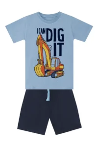 MSHB&G Here's the Scoop Navy Blue Boy's Summer T-shirt Shorts Set - Image 3