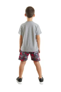 MSHB&G Triceratruck Red Boy's Summer T-shirt Shorts Set - Image 2
