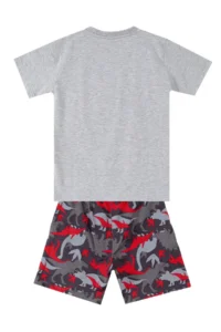 MSHB&G Triceratruck Red Boy's Summer T-shirt Shorts Set - Image 4