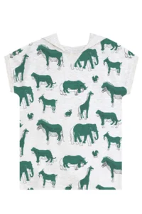 MSHB&G Animals Green Boy Hooded Summer T-shirt Shorts Set - Image 5