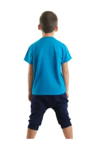 MSHB&G Astronaut Navy Blue Boy's Summer T-shirt Capri Shorts Set - Image 2