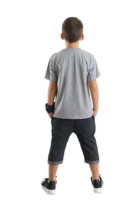 MSHB&G Cool Animals Black Boy's Summer T-shirt Capri Shorts Set - Image 2