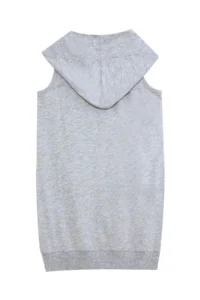 MSHB&G We Rock Gray Melange Hooded Pocket Sleeveless Girls' Dress - Image 4
