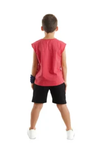 MSHB&G Dinosaur Expert Boy's Summer Sleeveless T-shirt Shorts Set - Image 2
