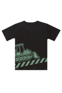MSHB&G Dozer is on the Road Green Boy's Summer T-shirt Pocketed Capri Shorts Set - Image 5