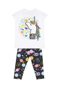 MSHB&G Uzayda Unicorn Girls' Summer T-Shirt Leggings Set - Image 3