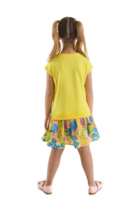MSHB&G Yellow Floral Daisy Girl's Frilly Summer Dress - Image 2