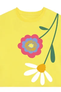 MSHB&G Yellow Floral Daisy Girl's Frilly Summer Dress - Image 6