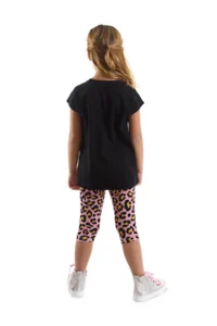 MSHB&G Leopard and Zebra Girl's Summer Tunic T-shirt Tights Set - Image 2