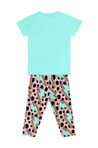 MSHB&G Şimşek Aslan Girls' Summer T-Shirt Leggings Set - Image 4