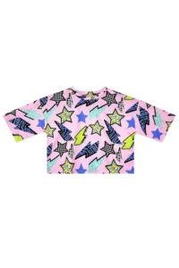 MSHB&G Star and Lightning Girl's Summer T-shirt Denim Shorts Set - Image 5