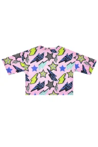 MSHB&G Star and Lightning Girl's Summer T-shirt Denim Shorts Set - Image 6