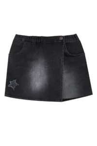 MSHB&G Star and Lightning Girl's Summer T-shirt Denim Shorts Set - Image 7