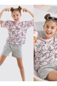 MSHB&G Unicorn Gang Girl's Summer Comfortable T-Shirt Shorts Set