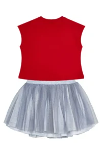 MSHB&G Bestie Cats Girl's Summer T-shirt Fluffy Tulle Tutu Skirt Set - Image 4