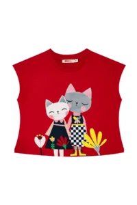 MSHB&G Bestie Cats Girl's Summer T-shirt Fluffy Tulle Tutu Skirt Set - Image 5