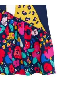 MSHB&G Floral Leopard Girls' Summer Navy Blue Dress - Image 6