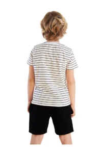 MSHB&G Racer Car Striped Boy's Summer T-shirt Shorts Set - Image 2