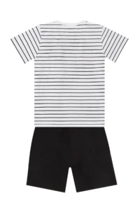 MSHB&G Racer Car Striped Boy's Summer T-shirt Shorts Set - Image 4