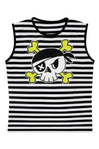 MSHB&G Skull Striped Boy's Summer T-shirt Capri Shorts Set - Image 5