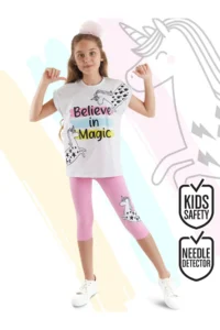 MSHB&G Believe in Magic Girl's Summer T-Shirt Tights Set